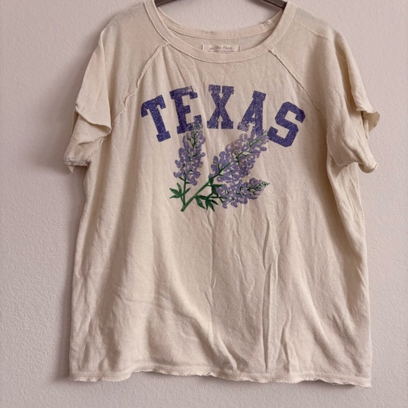 We The Free Cream Tee with Purple Graphic - Picture 3 of 7